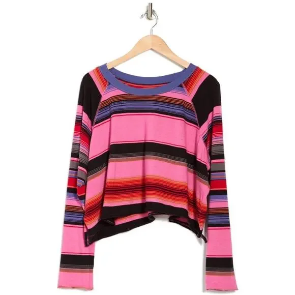Free People Baja Striped Long Sleeve T-Shirt, XS - Picture 2 of 11